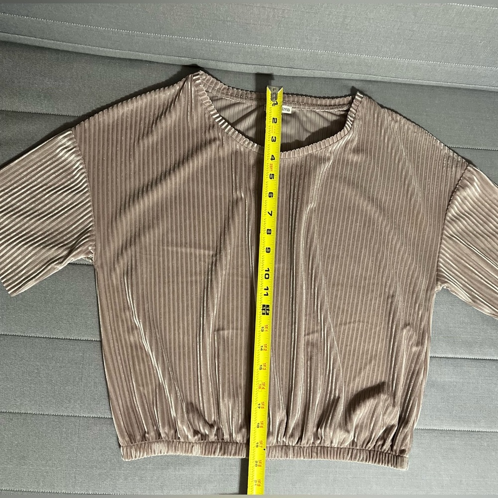 Blush Ribbed Velvet Top - Picture 8 of 8